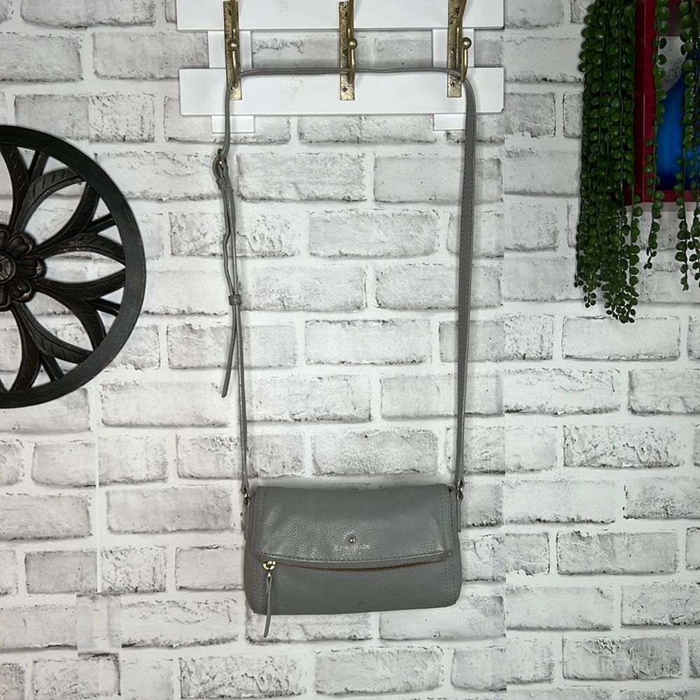 Kate Spade COBBLE HILL MINI CARSON Crossbody Bag Purse Pewter Gray